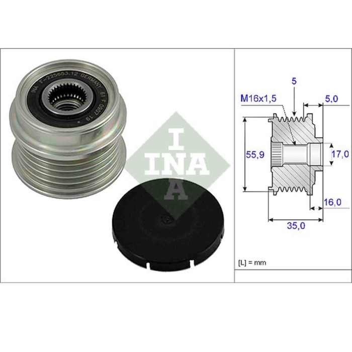 535000410_2.JPG Dispositivo ruota libera alternatore 535 0004 10 SCHAEFFLER INA per AUDI VW