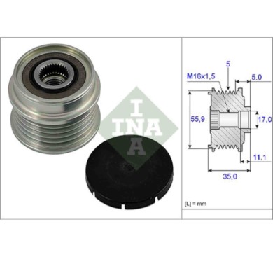 535000510_1.JPG Dispositivo ruota libera alternatore 535 0005 10 SCHAEFFLER INA per AUDI VW