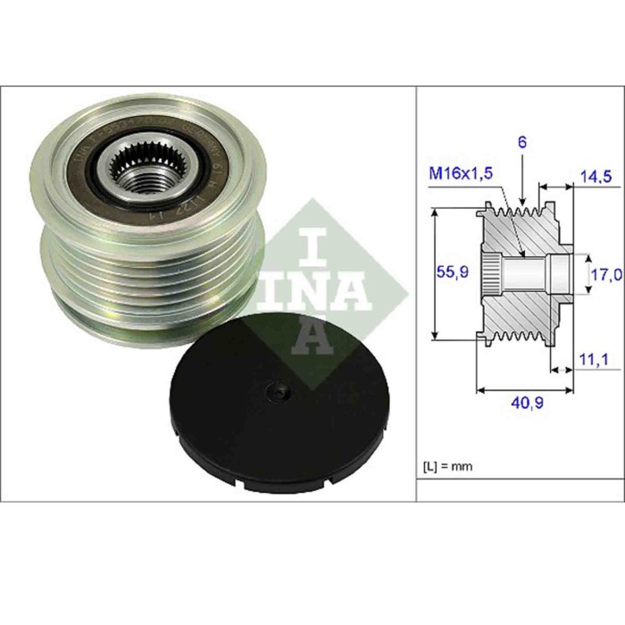 535001210_2.JPG Dispositivo ruota libera alternatore 535 0012 10 SCHAEFFLER INA per AUDI VW FORD