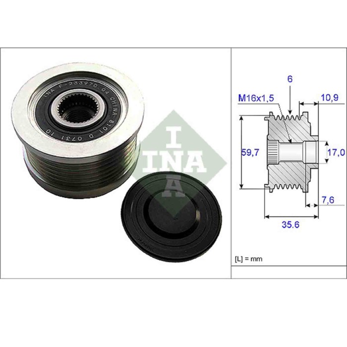 535004610_2.JPG Dispositivo ruota libera alternatore 535 0046 10 SCHAEFFLER INA per HYUNDAI KIA