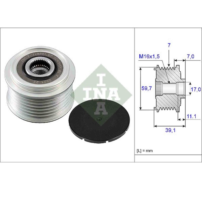 535005310_2.JPG Dispositivo ruota libera alternatore 535 0053 10 SCHAEFFLER INA per RENAULT OPEL