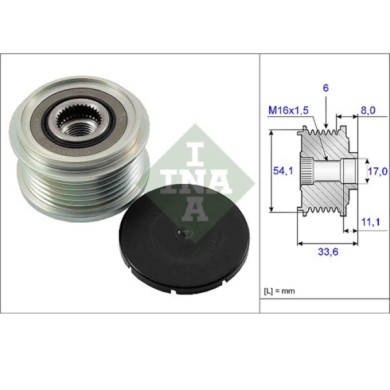 535005910_1.JPG Dispositivo ruota libera alternatore 535 0059 10 SCHAEFFLER INA per PEUGEOT FORD
