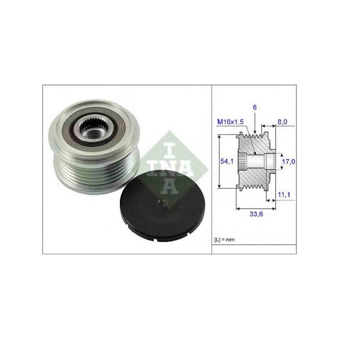 535005910_2.JPG Dispositivo ruota libera alternatore 535 0059 10 SCHAEFFLER INA per PEUGEOT FORD