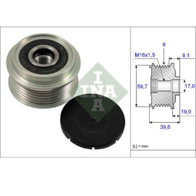 535006510_1.JPG Dispositivo ruota libera alternatore 535 0065 10 SCHAEFFLER INA per OPEL