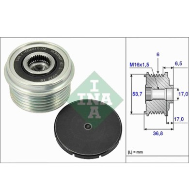 535007410_2.JPG Dispositivo ruota libera alternatore 535 0074 10 SCHAEFFLER INA per FORD