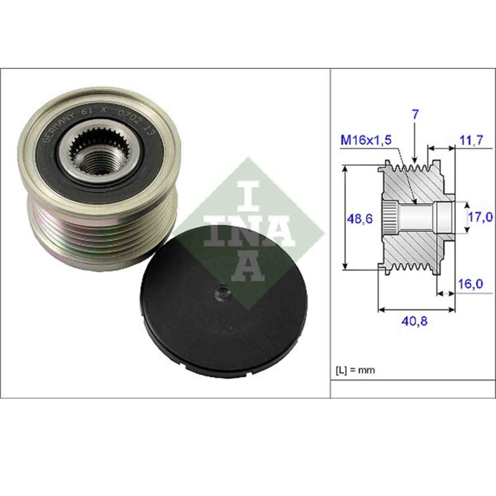 535008010_2.JPG Dispositivo ruota libera alternatore 535 0080 10 SCHAEFFLER INA per RENAULT OPEL