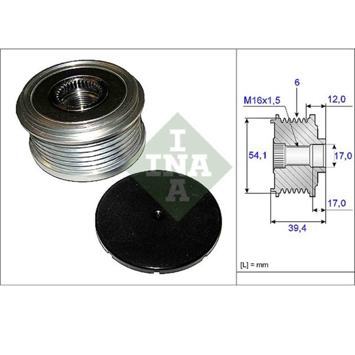 535009010_1.JPG Dispositivo ruota libera alternatore 535 0090 10 SCHAEFFLER INA per FORD MAZDA