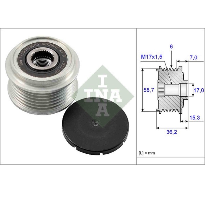 535009810_1.JPG Dispositivo ruota libera alternatore 535 0098 10 SCHAEFFLER INA per FORD