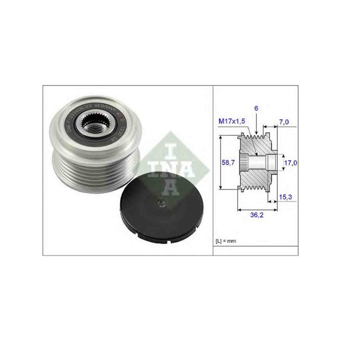 535009810_2.JPG Dispositivo ruota libera alternatore 535 0098 10 SCHAEFFLER INA per FORD