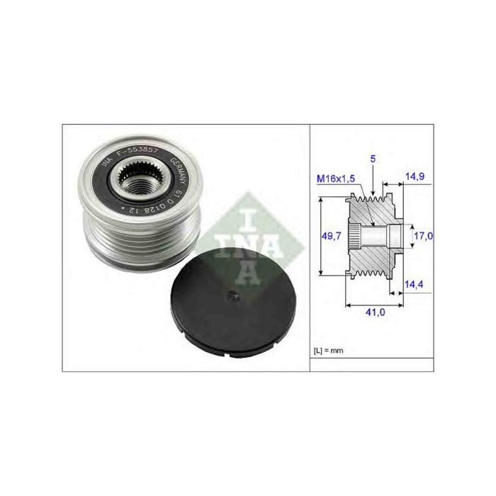 535010110_2.JPG Dispositivo ruota libera alternatore 535 0101 10 SCHAEFFLER INA MITSUBISHI SMART