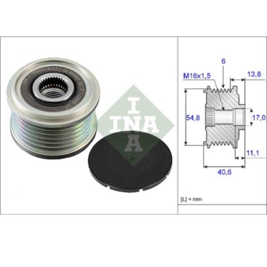 535010210_2.JPG Dispositivo ruota libera alternatore 535 0102 10 SCHAEFFLER INA per RENAULT