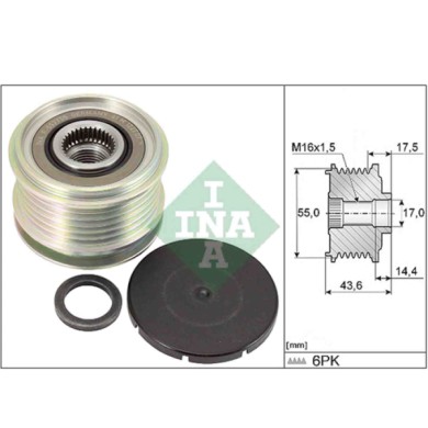535010510_1.JPG Dispositivo ruota libera alternatore 535 0105 10 SCHAEFFLER INA per RENAULT AUDI