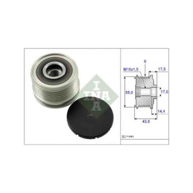 535010510_2.JPG Dispositivo ruota libera alternatore 535 0105 10 SCHAEFFLER INA per RENAULT AUDI