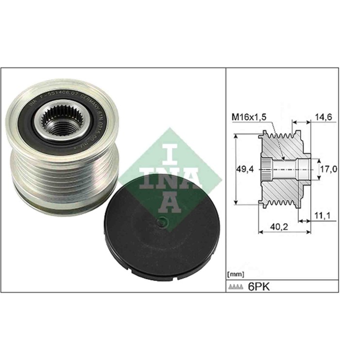 535012410_1.JPG Dispositivo ruota libera alternatore 535 0124 10 SCHAEFFLER INA per AUDI VW SEAT