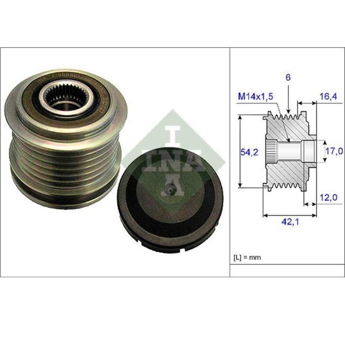 535018110_2.JPG Dispositivo ruota libera alternatore 535 0181 10 SCHAEFFLER INA per FORD OPEL