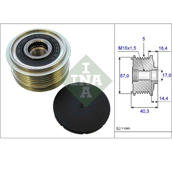 535018710_2.JPG Dispositivo ruota libera alternatore 535 0187 10 SCHAEFFLER INA per HYUNDAI KIA
