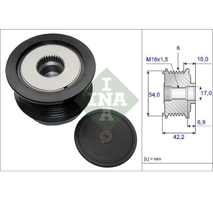 535018810_2.JPG Dispositivo ruota libera alternatore 535 0188 10 SCHAEFFLER INA per OPEL SAAB