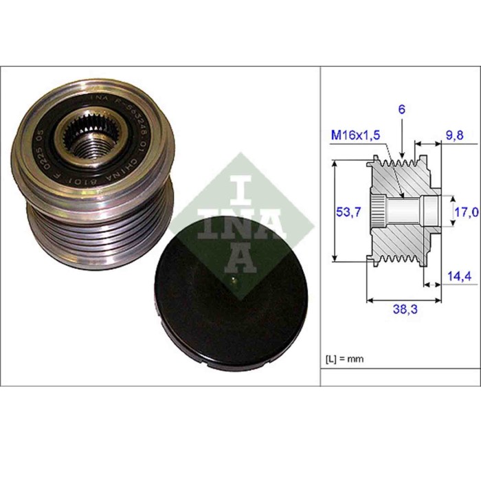 535020310_2.JPG Dispositivo ruota libera alternatore 535 0203 10 SCHAEFFLER INA per BMW OPEL