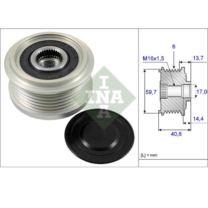 535022810_2.JPG Dispositivo ruota libera alternatore 535 0228 10 SCHAEFFLER INA per OPEL
