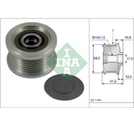 Dispositivo ruota libera alternatore 535 0232 10 SCHAEFFLER INA per TOYOTA LEXUS