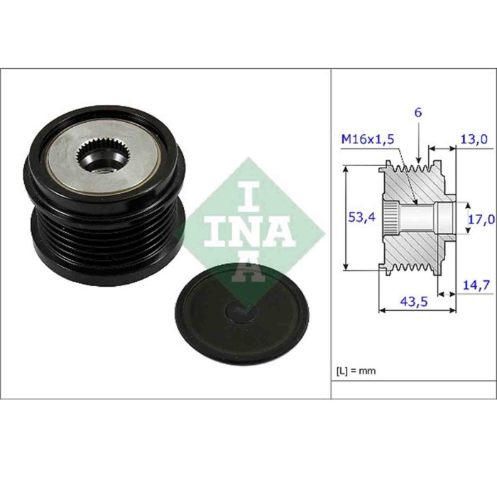 535023710_2.JPG Dispositivo ruota libera alternatore 535 0237 10 SCHAEFFLER INA per FORD VOLVO