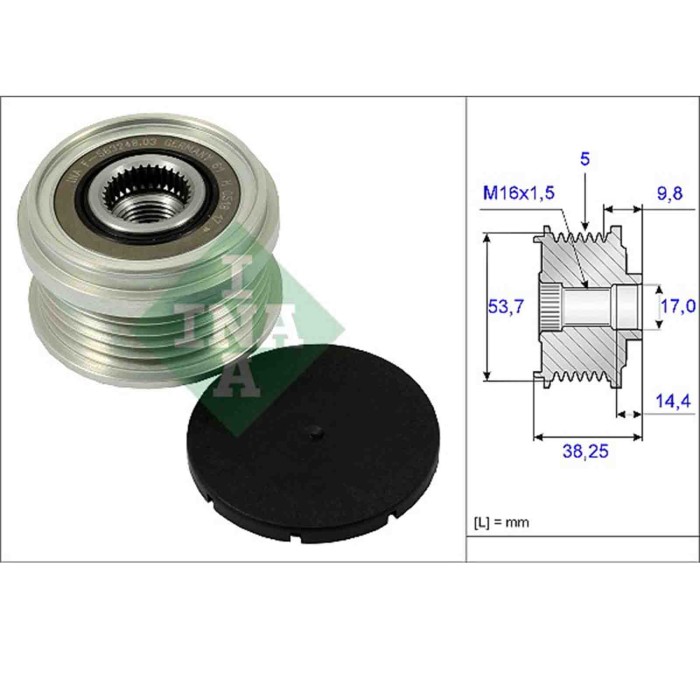 535024210_2.JPG Dispositivo ruota libera alternatore 535 0242 10 SCHAEFFLER INA per OPEL