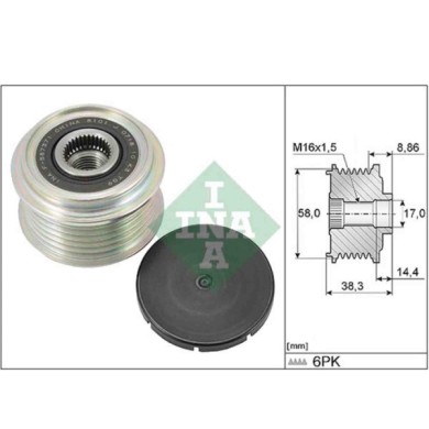 535029610_2.JPG Dispositivo ruota libera alternatore 535 0296 10 SCHAEFFLER INA per HYUNDAI KIA