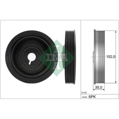544005410_2.JPG Puleggia cinghia Albero a gomiti 544 0054 10 SCHAEFFLER INA per RENAULT NISSAN