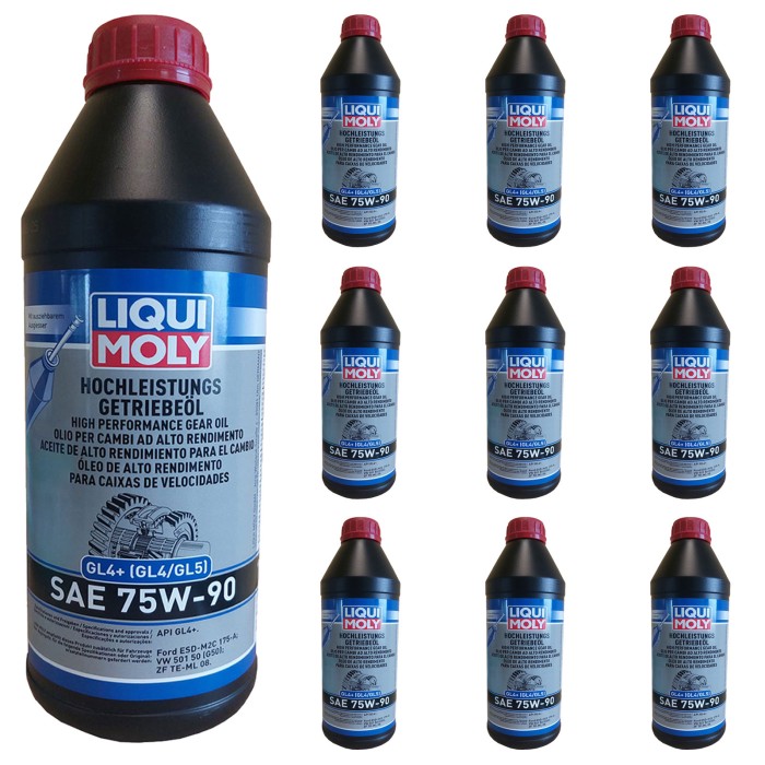 LIQ_4434.jpg Olio per cambi ad alto rendi­mento (GL4+) SAE 75W-90 PER FORD E VOLKSWAGEN. CONFEZIONE 10 LITRI