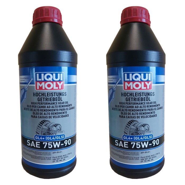 LIQ_4434.jpg Olio per cambi ad alto rendi­mento (GL4+) SAE 75W-90 FORD E VOLKSWAGEN CONFEZIONE 2 LITRI