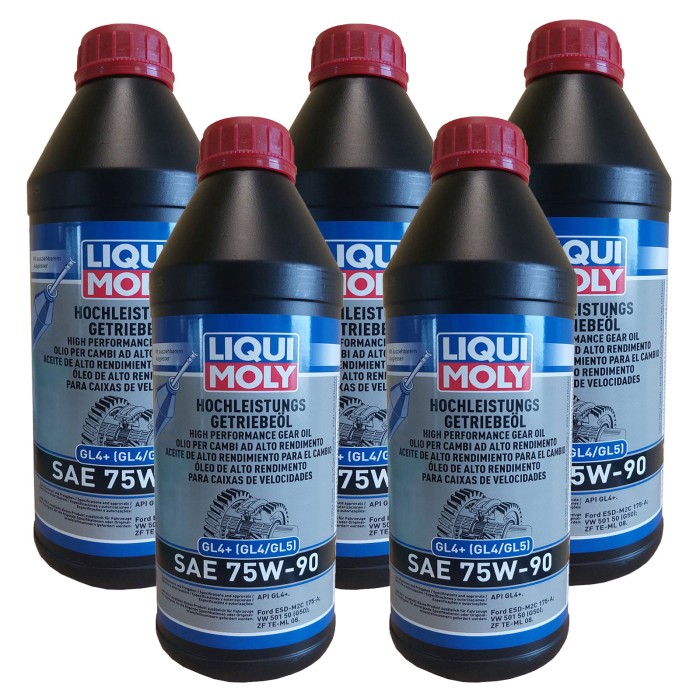 LIQ_4434.jpg Olio per cambi ad alto rendi­mento (GL4+) SAE 75W-90 PER FORS E VOLKSWAGEN. CONFEZIONE 5 LITRI