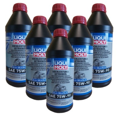 LIQ_4434.jpg Olio per cambi ad alto rendi­mento (GL4+) SAE 75W-90 PER FORD E VOLKSWAGEN. CONFEZIONE 6 LITRI
