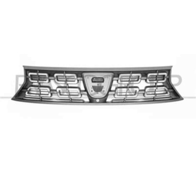 DA8242001_1.JPG Griglia Radiatore Nera Con Modanature Cromate Per Dacia Duster Dal 2018 Al 2021