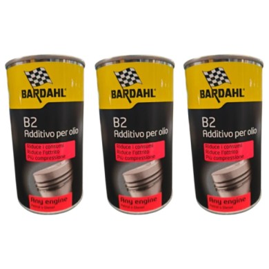142023X3 (2).jpg Bardahl B2 Oil Treatment 3 Pezzi X 300ml 142023 Additivo Curativo Per Olio Motore