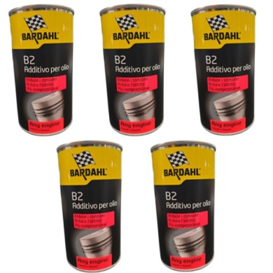 142023X5 (2).jpg Bardahl B2 Oil Treatment 5 Pezzi X 300ml 142023 Additivo Curativo Per Olio Motore
