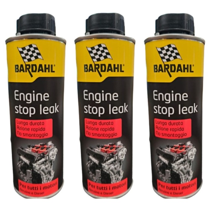 145023X3 (2).jpg Bardahl Engine Stop Leak 300ml 145023 Anti Perdite Olio Motore X3