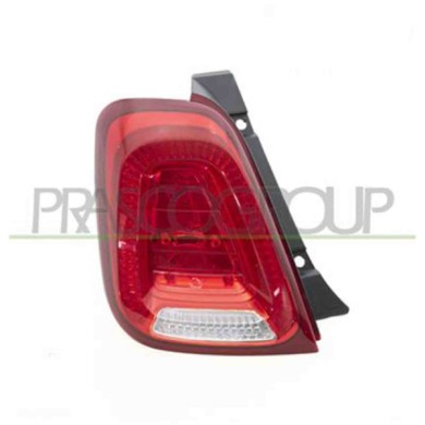 SX_SCRITTA_LOGO.jpg Fanale Posteriore Sinistro Senza Porta Lampada Per Fiat 500 Dal 2015