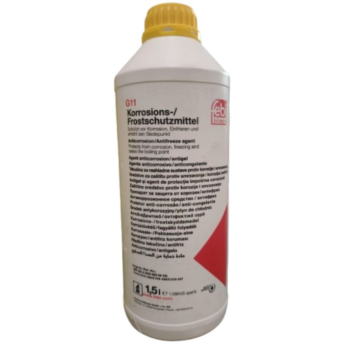FE2374 (2).jpg Liquido Radiatore Antigelo G11 Febi Giallo Anticorrosivo Auto 1,5 Lt