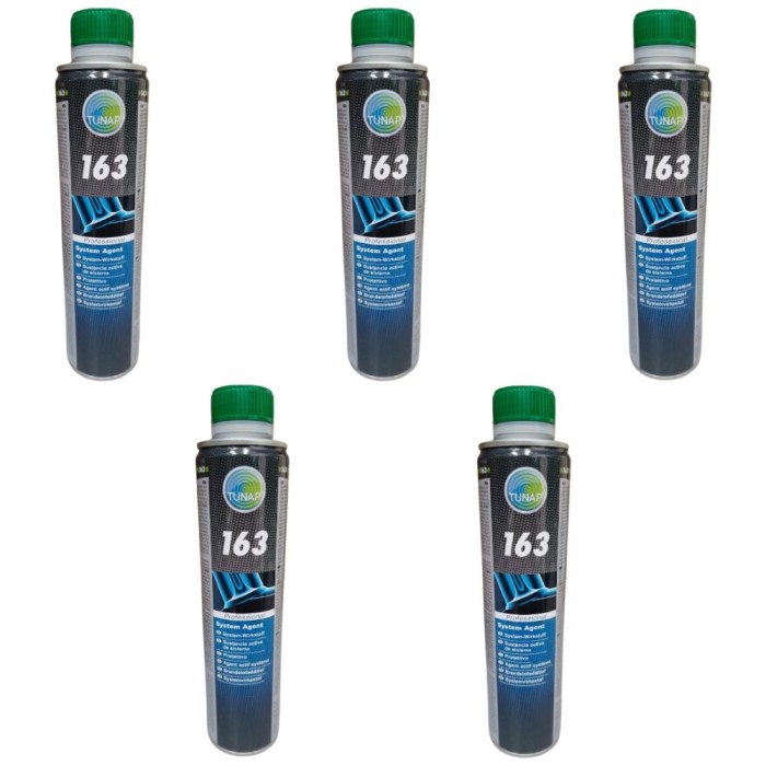 16300375AB_X5.JPG Tunap 163 Protettivo 375ml Pulitore Iniettori Benzina Gpl O Metano 5 Pezzi