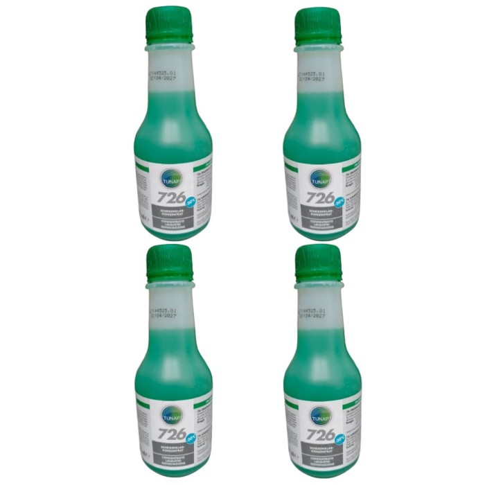 825025X4 (2).jpg Tunap 726 Concentrato Lavavetro Tergicristalli Auto Pulizia Profonda Senza Aloni Rimuove Insetti e Calcare 250m