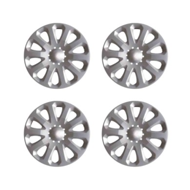 497-15.JPG Serie Kit 4 Coppe Ruota Copricerchi Da 15" Pollici Compatibili Per Ford Ka Dal 2009 Al 2016 Articolo Non Originale E 