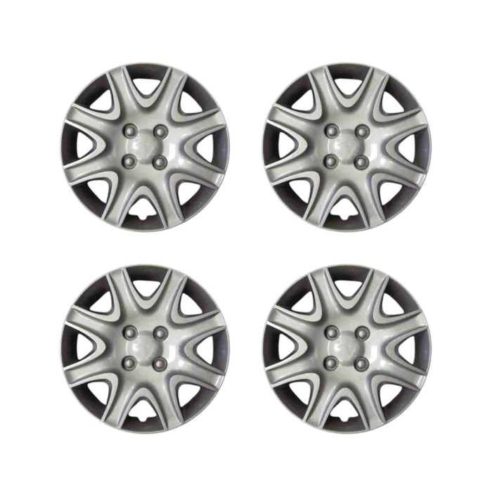 499-15.JPG Copricerchi Da 15" Pollici Compatibili Per Peugeot 308 Dal 2007 Al 2014 Articolo Non Originale E Senza Logo