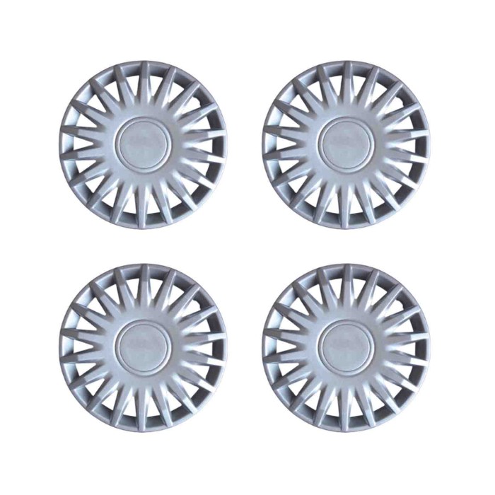 727-15.JPG Copricerchi Da 15" Pollici Compatibili Per Fiat Stilo Dal 2004 Al 2008 - Bravo Dal 2007 Al 2014 Senza Logo