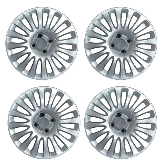 747-15.JPG Copricerchi Da 15" Pollici Compatibili Per Fiat Grande Punto Evo Dal 2009 Al 2012 Articolo Non Originale E Senza Logo