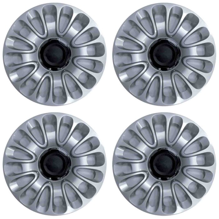 757-15.JPG Copricerchi Da 15" Pollici Compatibili Per Fiat 500L Dal 2012 Al 2017 Articolo Non Originale E Senza Logo