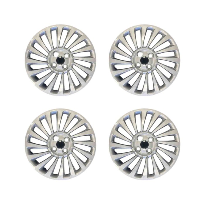 779-15.JPG Copricerchi Da 15" Pollici Compatibili Per Fiat 500 Elettrica Dal 2021 In Poi Articolo Non Originale E Senza Logo