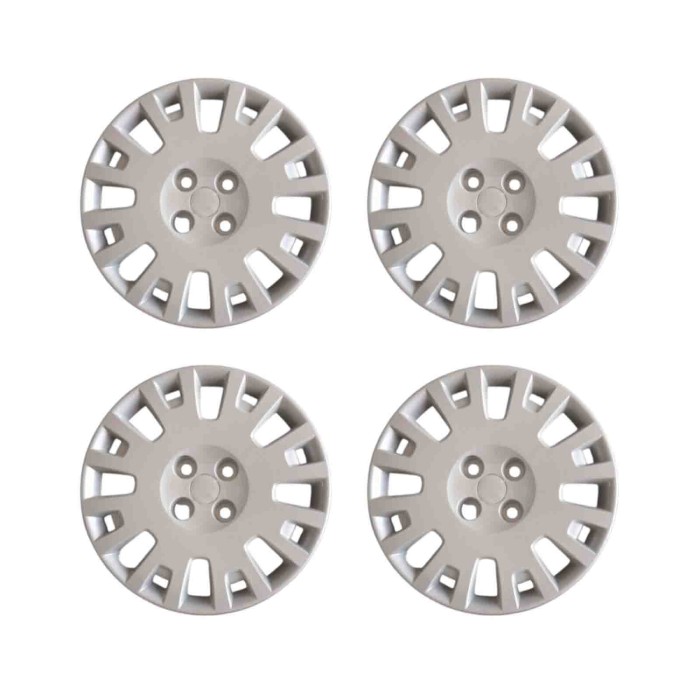 801-15.JPG Copricerchi Da 15" Pollici Compatibili Per Peugeot New Bipper Dal 2008 Al 2016 Articolo Non Originale E Senza Logo