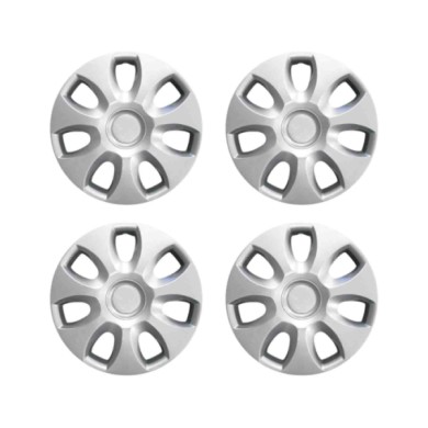 823-15.JPG Copricerchi Da 15" Pollici Compatibili Per Opel Corsa D Dal 2006 Al 2014 Articolo Non Originale E Senza Logo