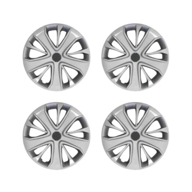 827-15.JPG Copricerchi Da 15" Pollici Compatibili Per Renault Clio Dal Iv 2016 Al 2019 Articolo Non Originale E Senza Logo