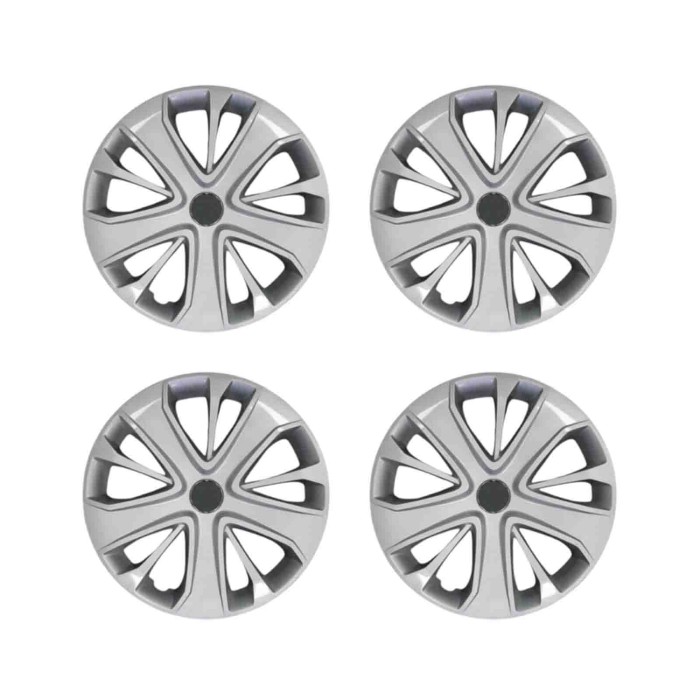 827-15.JPG Copricerchi Da 15" Pollici Compatibili Per Renault Clio Dal Iv 2016 Al 2019 Articolo Non Originale E Senza Logo